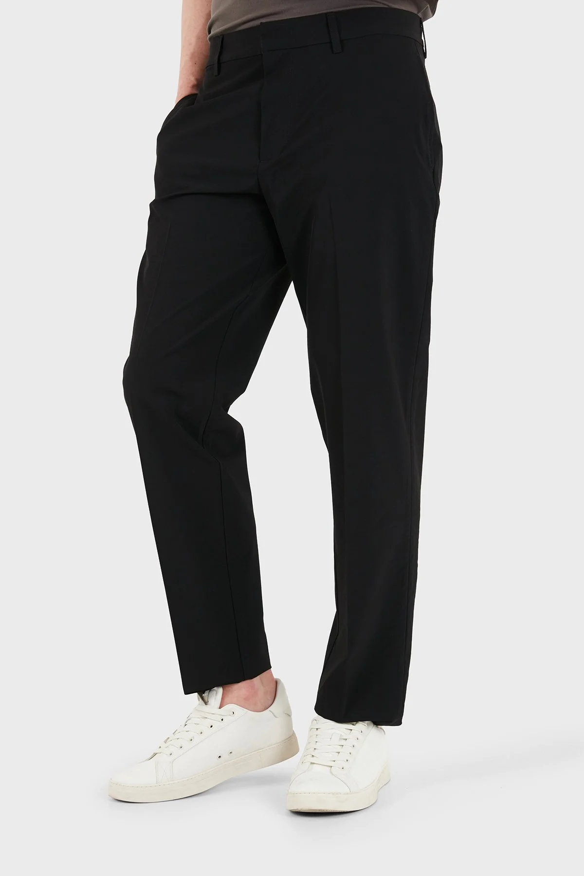 Emporio Armani Regular Fit Normal Bel Daralan Paça Erkek Pantolon EM001505 AF21368 UC001 SİYAH - 5