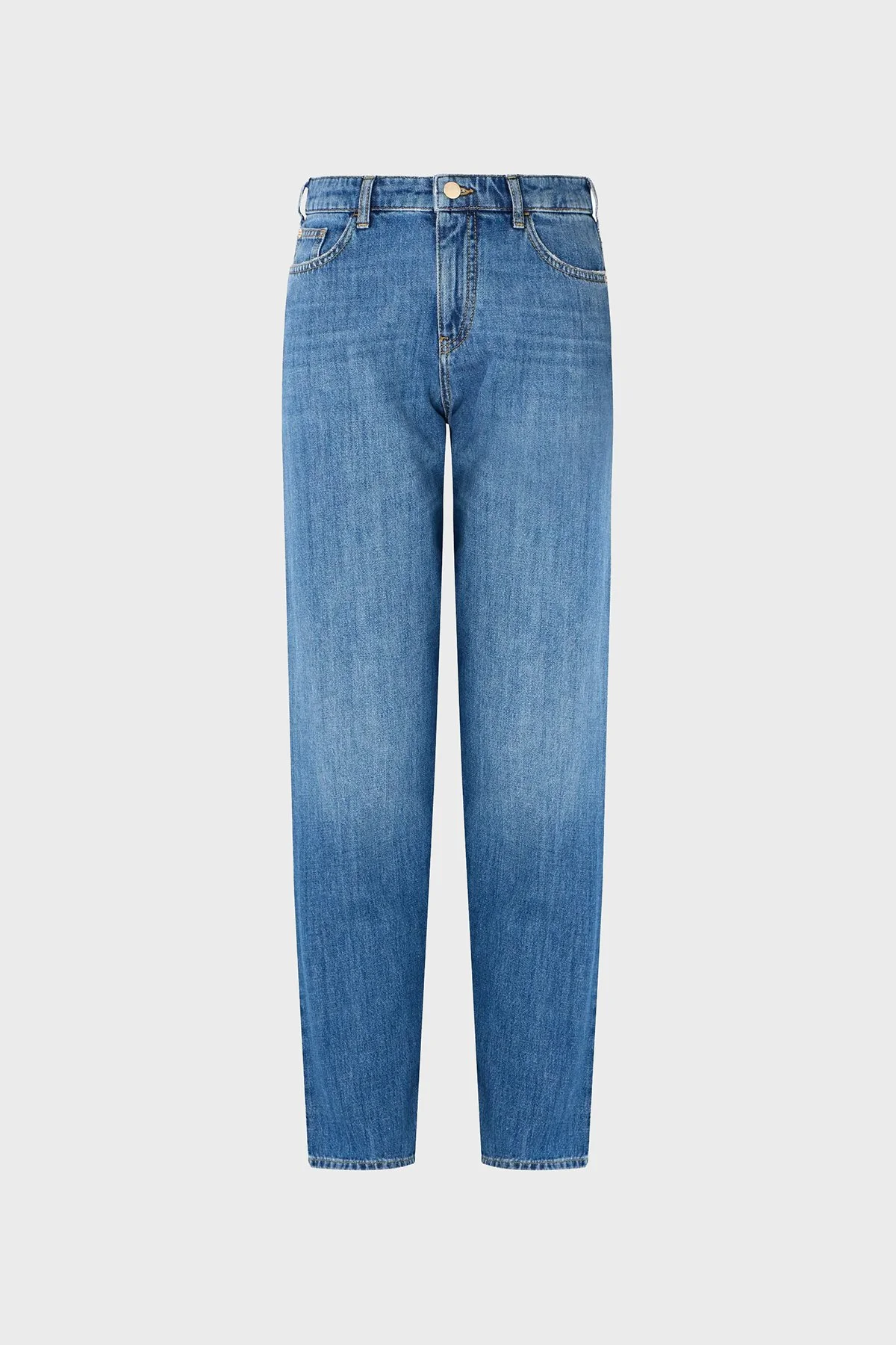 Emporio Armani Regular Fit Normal Bel Daralan Paça Jeans Kadın Kot Pantolon EW001502 AF12676 MB002 LACİVERT - 6