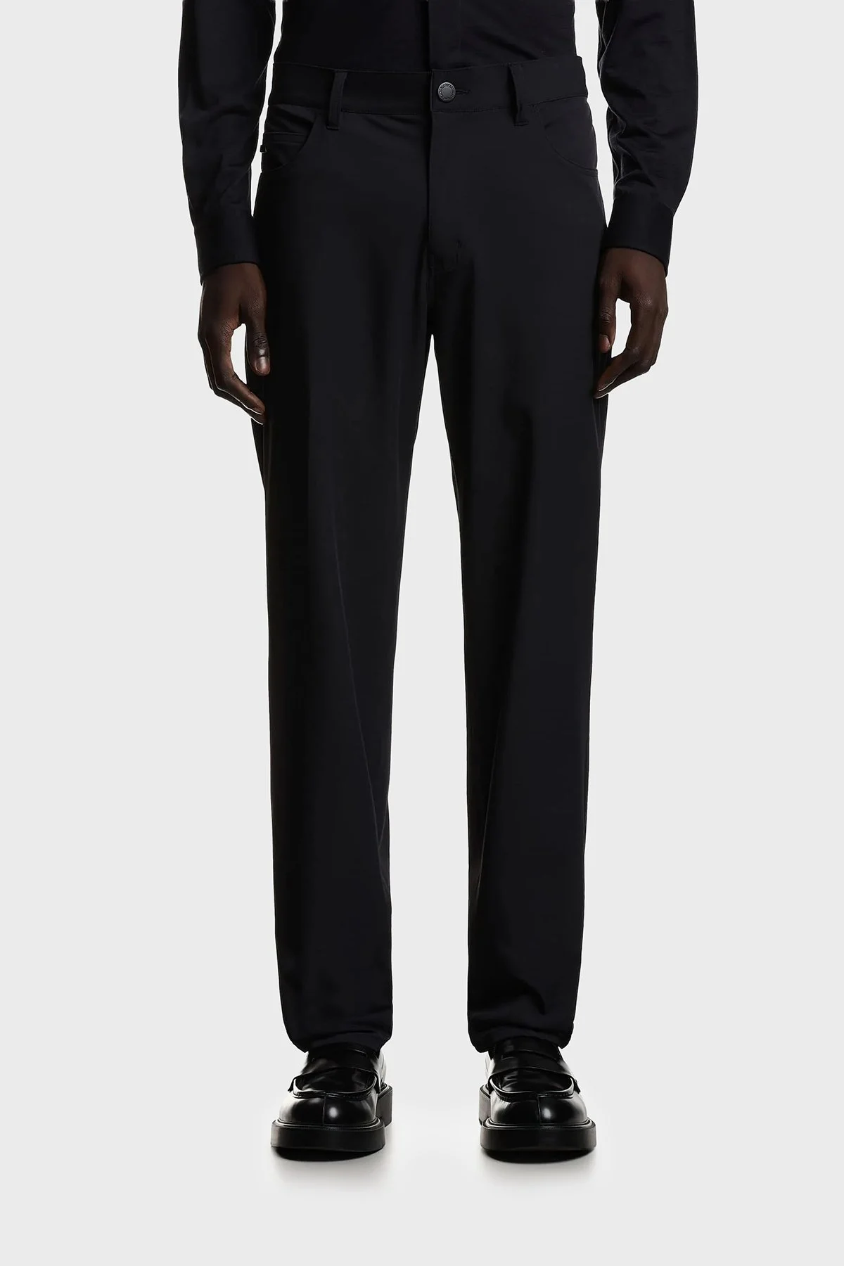 Emporio Armani Regular Fit Normal Bel Düz Paça Erkek Kot Pantolon EM001010 AF18502 UB118 LACİVERT - 1