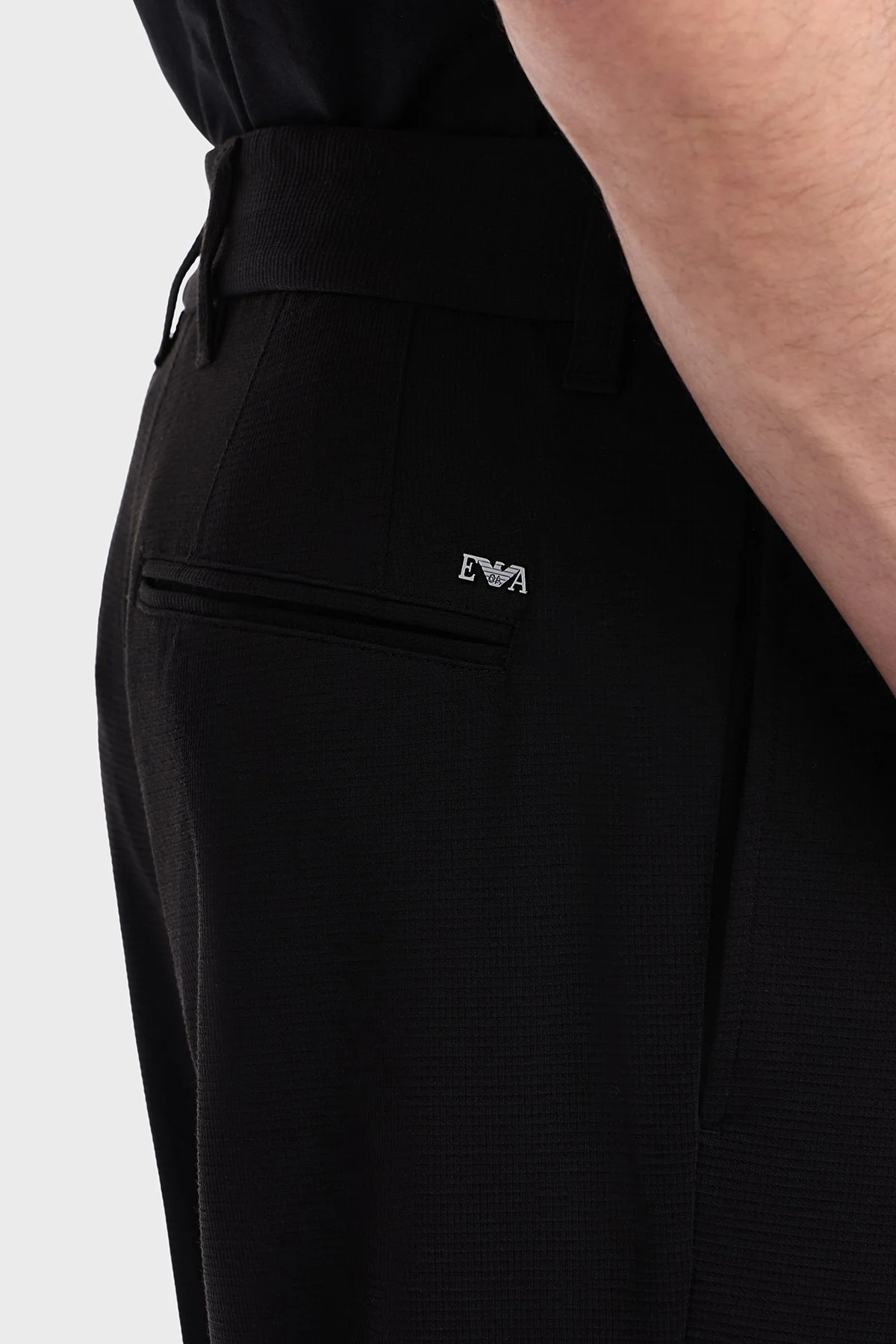 Emporio Armani Regular Fit Normal Bel Düz Paça Erkek Pantolon EM001505 AF24843 UC001 SİYAH - 4
