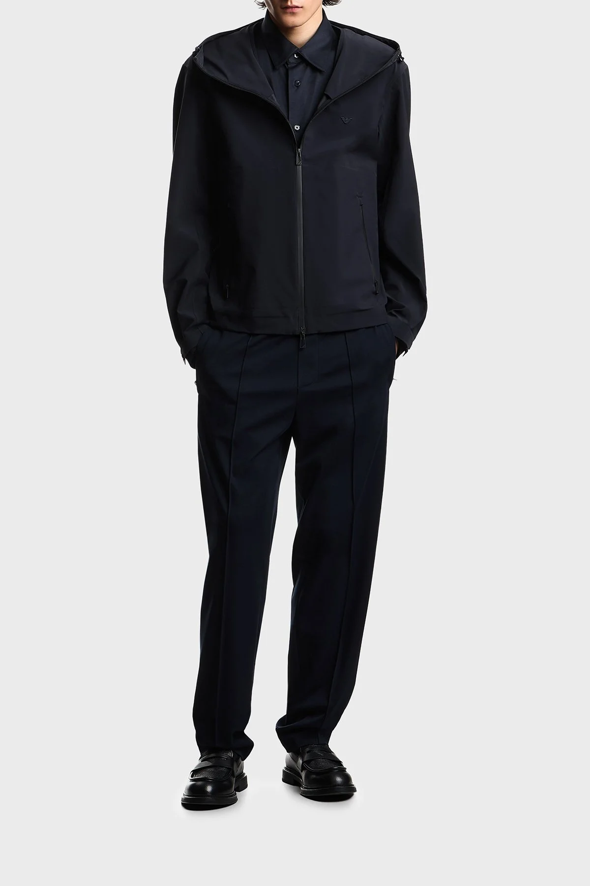 Emporio Armani Regular Fit Normal Bel Düz Paça Erkek Pantolon EM004532 AF22865 UB118 LACİVERT - 2