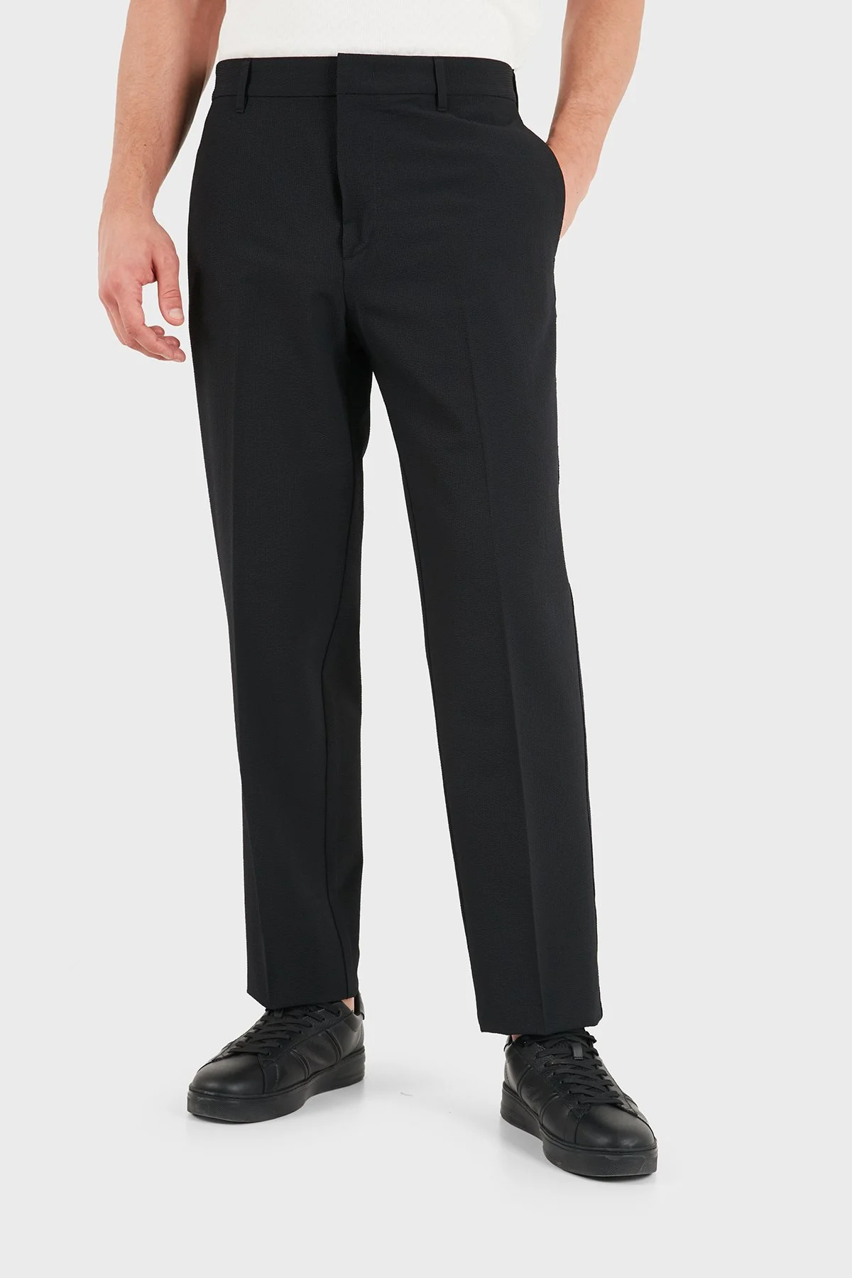 Emporio Armani Regular Fit Normal Bel Düz Paça Erkek Pantolon EM006775 AF28011 UB118 Lacivert - 1