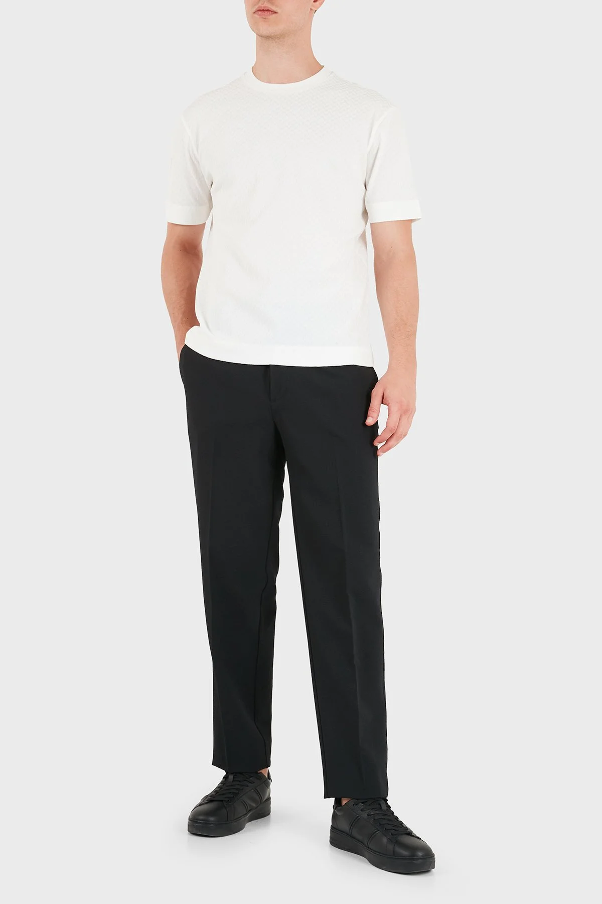 Emporio Armani Regular Fit Normal Bel Düz Paça Erkek Pantolon EM006775 AF28011 UB118 Lacivert - 2