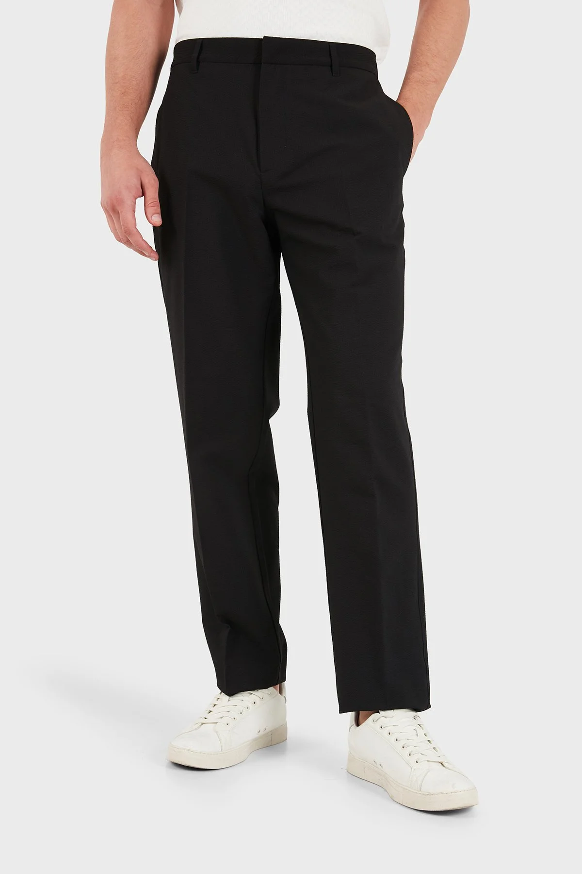 Emporio Armani Regular Fit Normal Bel Düz Paça Erkek Pantolon EM006775 AF28011 UC001 Siyah - 1