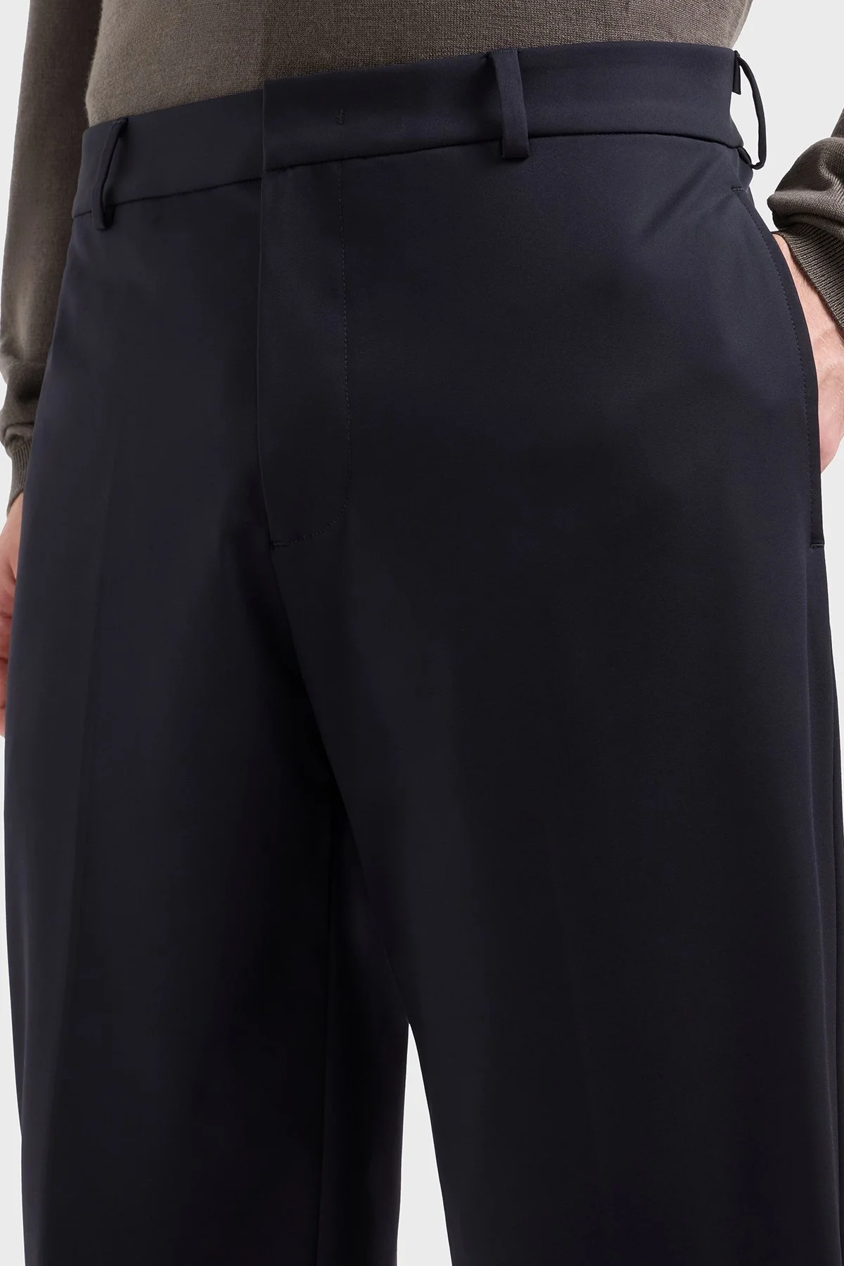 Emporio Armani Regular Fit Normal Bel Düz Paça Esnek Erkek Pantolon EM001505 AF10047 UB118 LACİVERT - 5