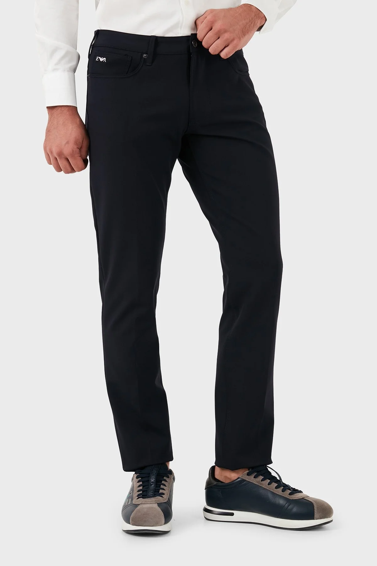 Emporio Armani Regular Fit Normal Bel Düz Paça Jeans Erkek Kot Pantolon 6D1J06 1NUBZ 0920 LACİVERT - 4