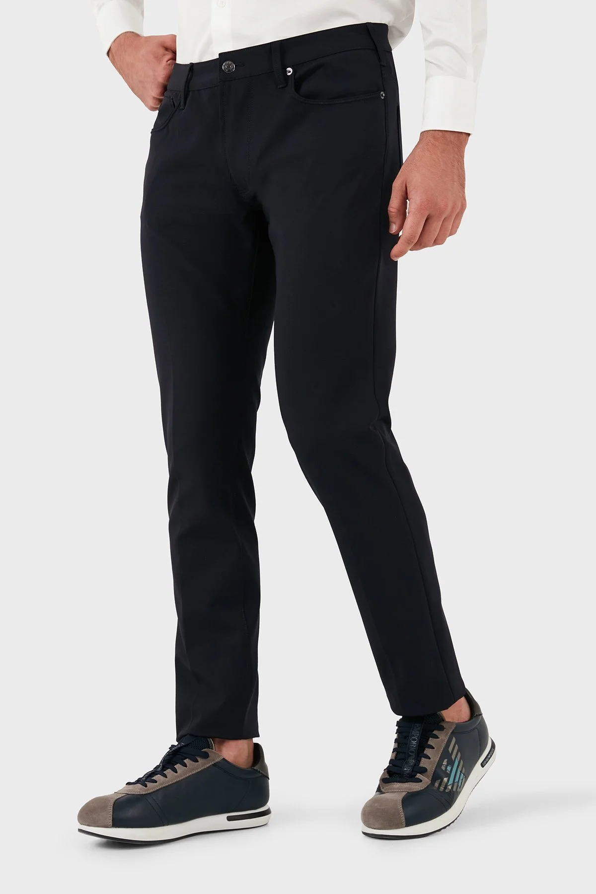 Emporio Armani Regular Fit Normal Bel Düz Paça Jeans Erkek Kot Pantolon 6D1J06 1NUBZ 0920 LACİVERT - 6