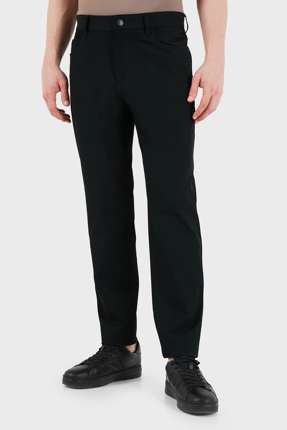 Emporio Armani Regular Fit Normal Bel Düz Paça Jeans Erkek Kot Pantolon EM001010 AF18502 UC001 SİYAH - 1