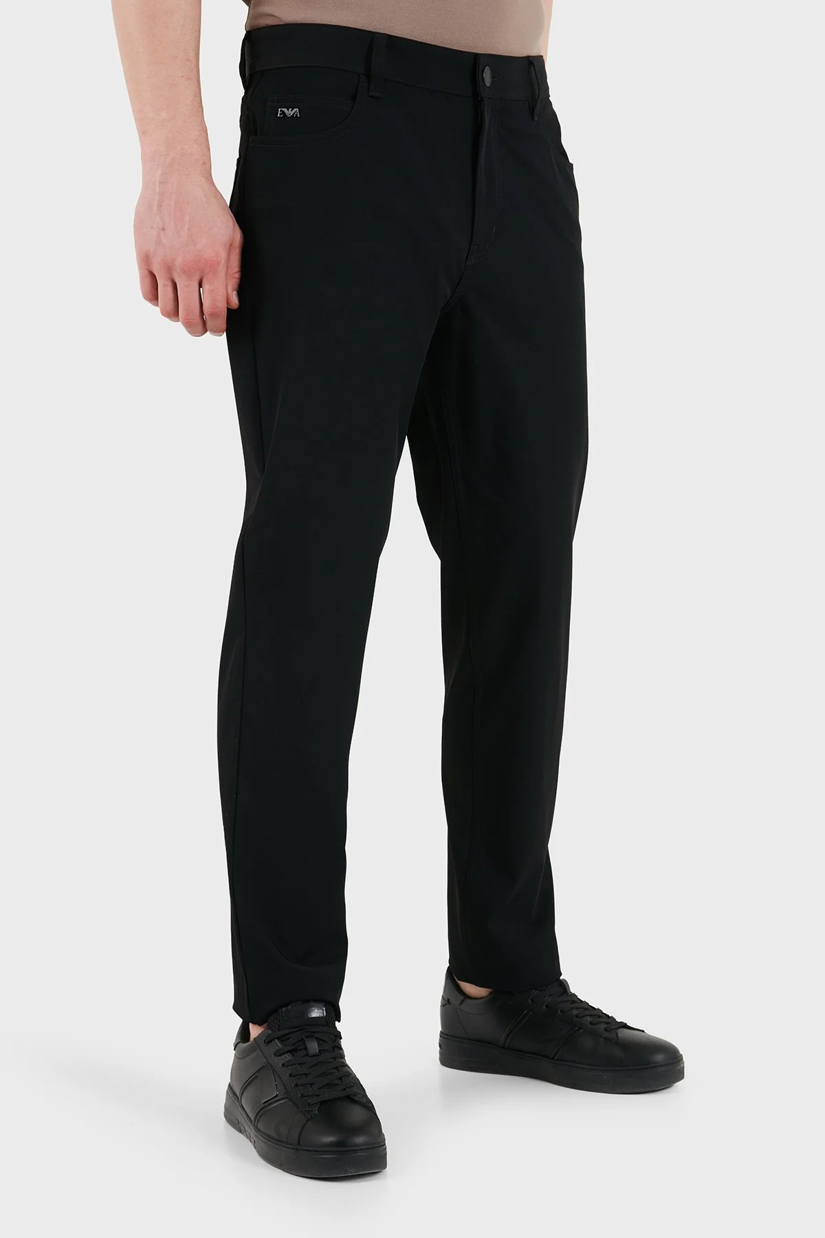 Emporio Armani Regular Fit Normal Bel Düz Paça Jeans Erkek Kot Pantolon EM001010 AF18502 UC001 SİYAH - 5