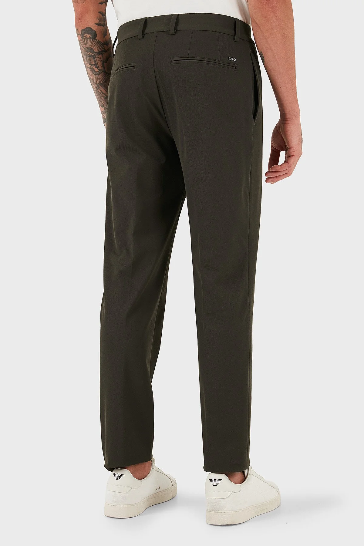 Emporio Armani Regular Fit Normal Bel Düz Paça Klasik Erkek Pantolon EM001505 AF18502 U8120 HAKİ - 3