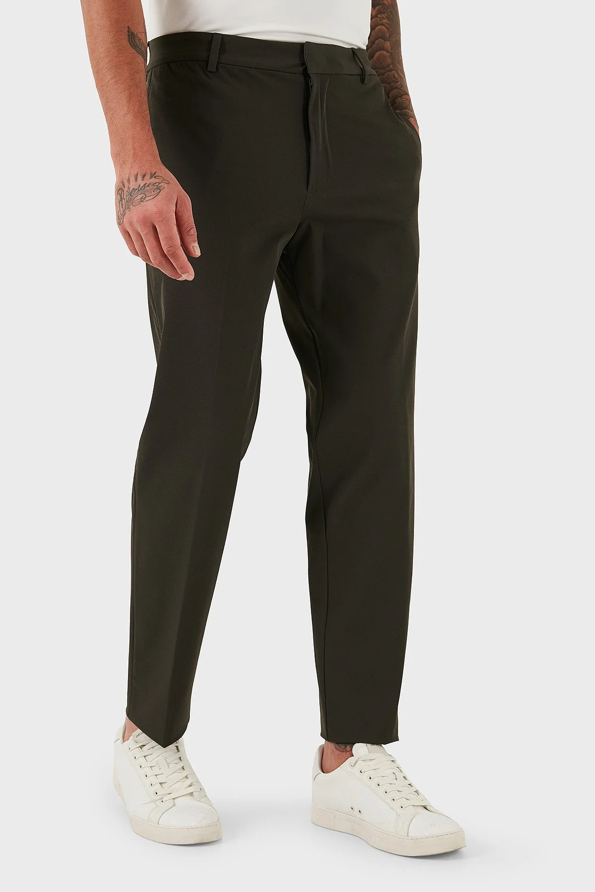 Emporio Armani Regular Fit Normal Bel Düz Paça Klasik Erkek Pantolon EM001505 AF18502 U8120 HAKİ - 5