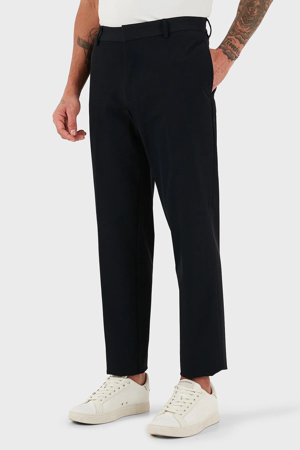 Emporio Armani Regular Fit Normal Bel Düz Paça Klasik Erkek Pantolon EM001505 AF18502 UB118 LACİVERT - 3