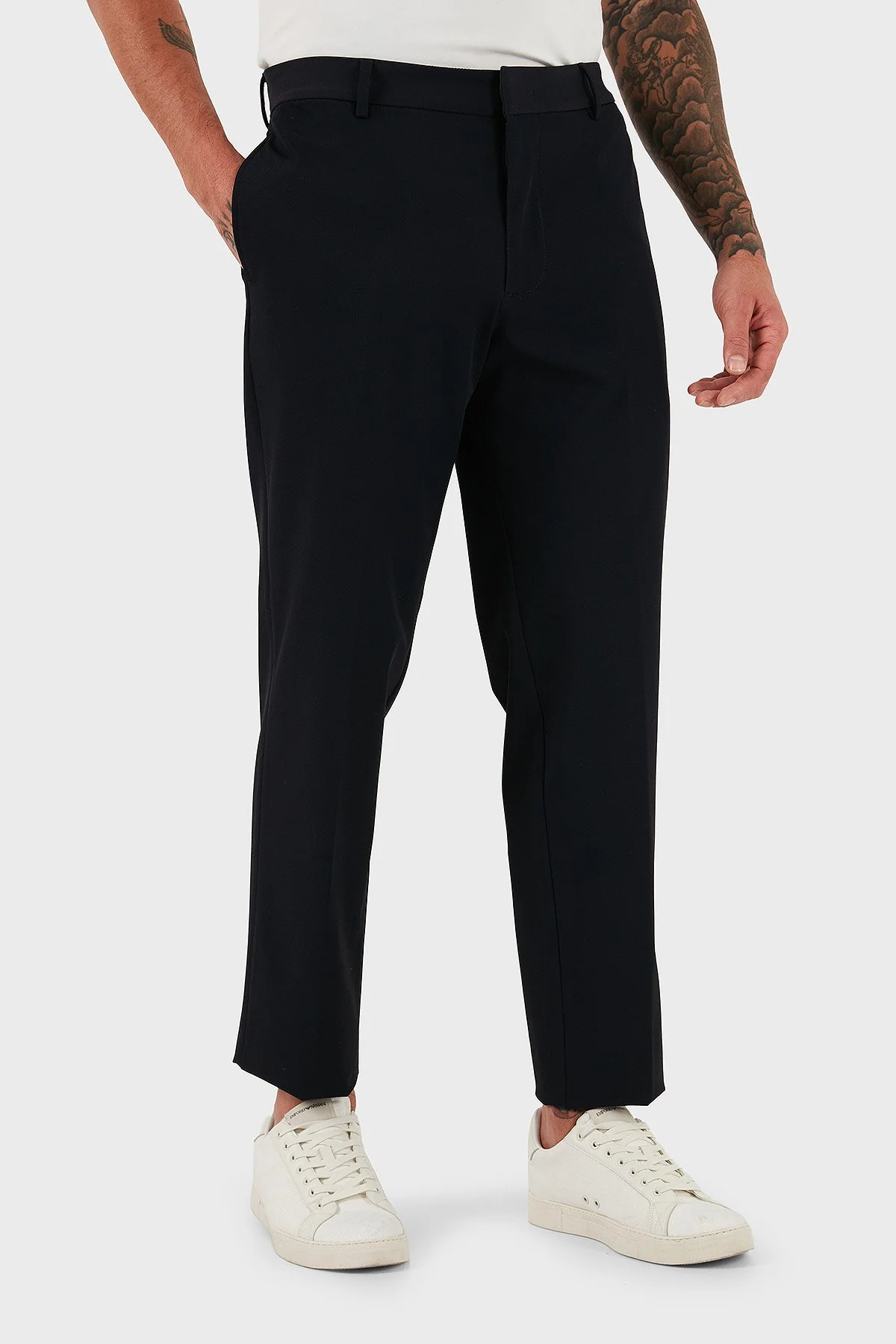 Emporio Armani Regular Fit Normal Bel Düz Paça Klasik Erkek Pantolon EM001505 AF18502 UB118 LACİVERT - 4