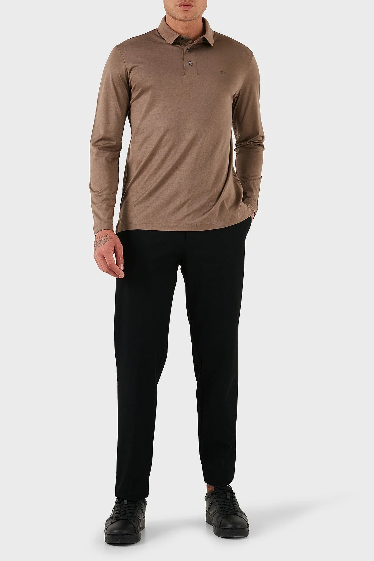 Emporio Armani Regular Fit Normal Bel Düz Paça Klasik Erkek Pantolon EM001505 AF18502 UC001 SİYAH - 1
