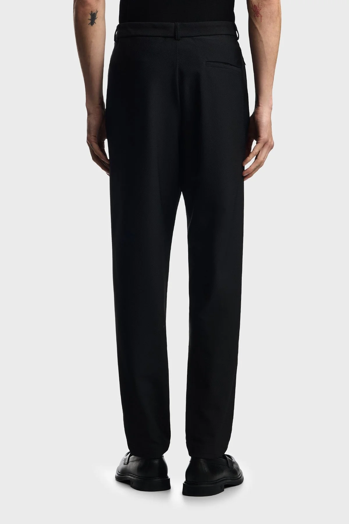 Emporio Armani Regular Fit Normal Bel Düz Paça Mikro Dokuma Erkek Pantolon EM000158 TE11109 UC001 SİYAH - 3