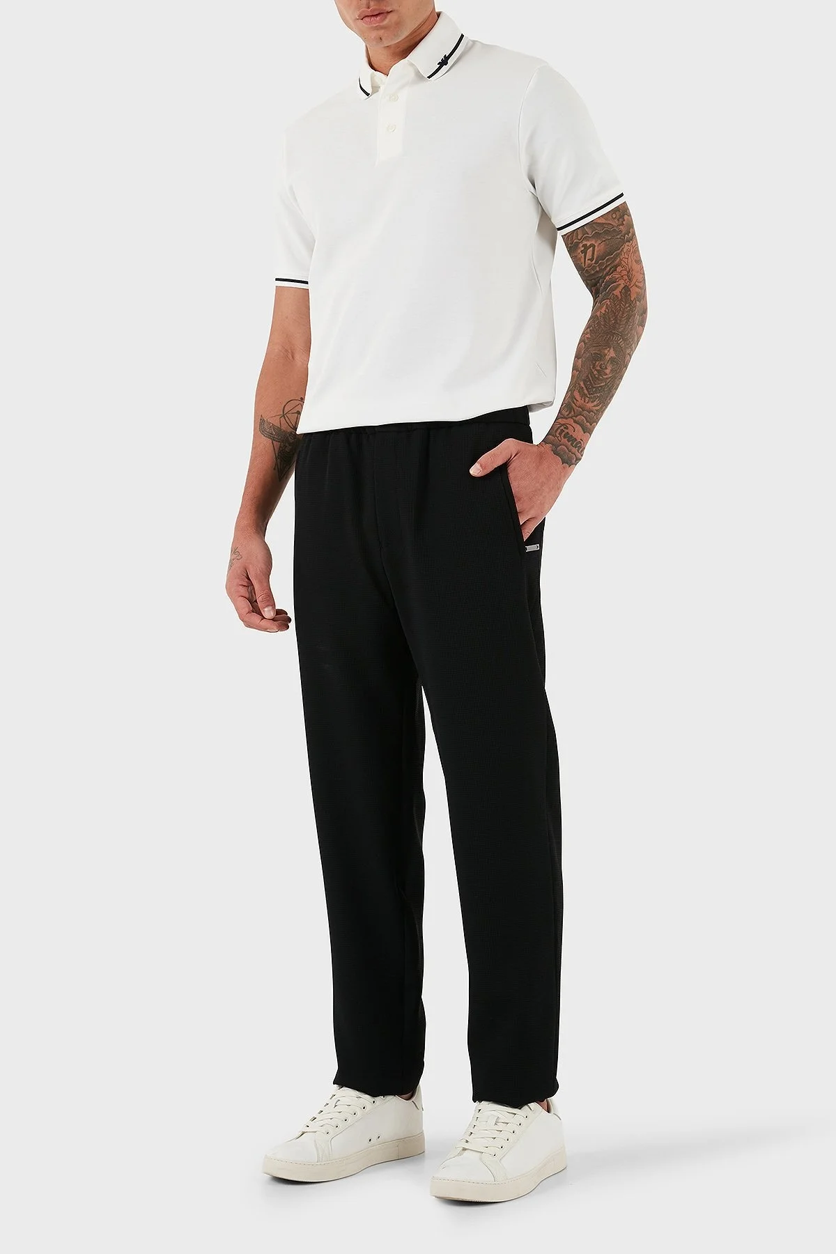 Emporio Armani Regular Fit Normal Bel Düz Paça Mikro Dokuma Erkek Pantolon EM001611 TE14101 UC001 SİYAH - 1