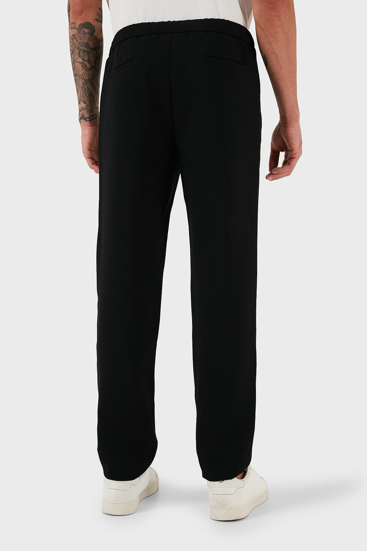 Emporio Armani Regular Fit Normal Bel Düz Paça Mikro Dokuma Erkek Pantolon EM001611 TE14101 UC001 SİYAH - 5