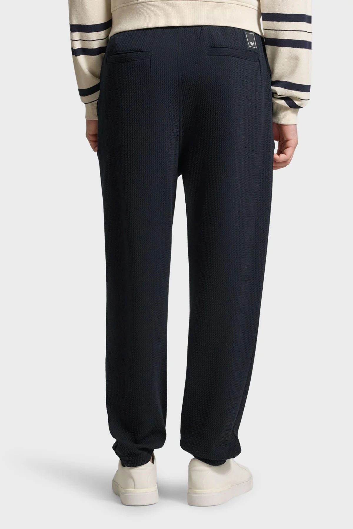 Emporio Armani Regular Fit Normal Bel Kabartmalı Jarse Erkek Pantolon EM005044 AF23623 UB118 LACİVERT - 3