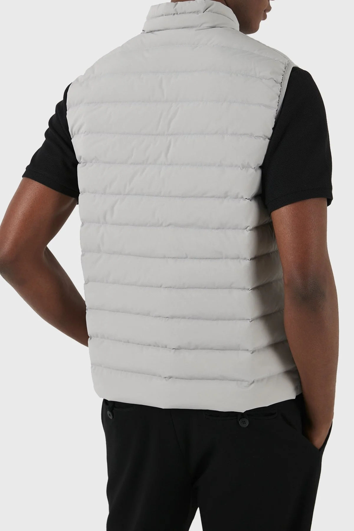 Emporio Armani Regular Fit Ördek Tüyü Dolgulu Dik Yaka Erkek Yelek 8N1BQ1 1NLRZ 06G1 GRİ - 3