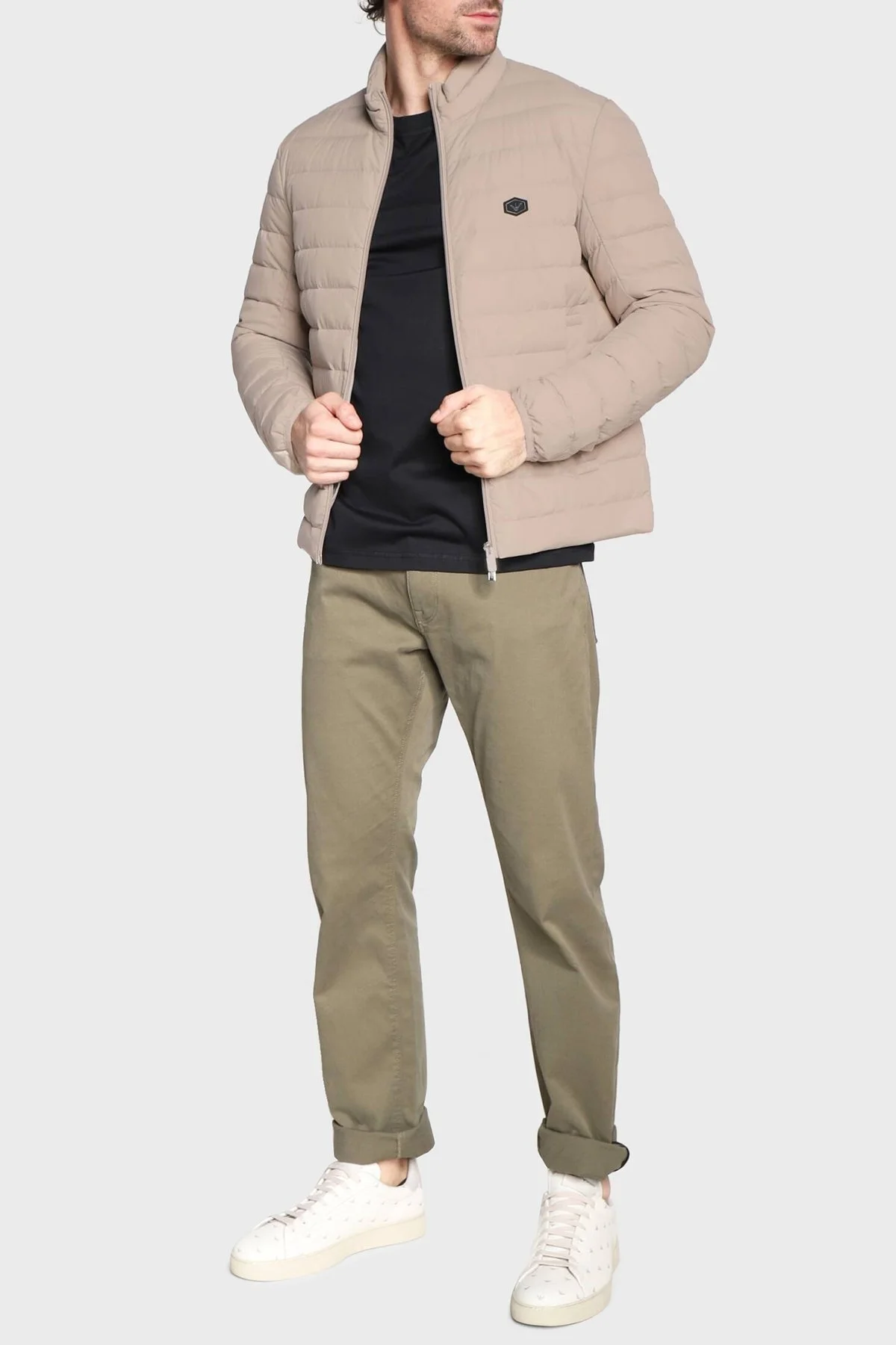 Emporio Armani Regular Fit Ördek Tüyü Dolgulu Dik Yaka Şişme Erkek Mont 8N1BQ2 1NLRZ 0431 KOYU BEJ - 2