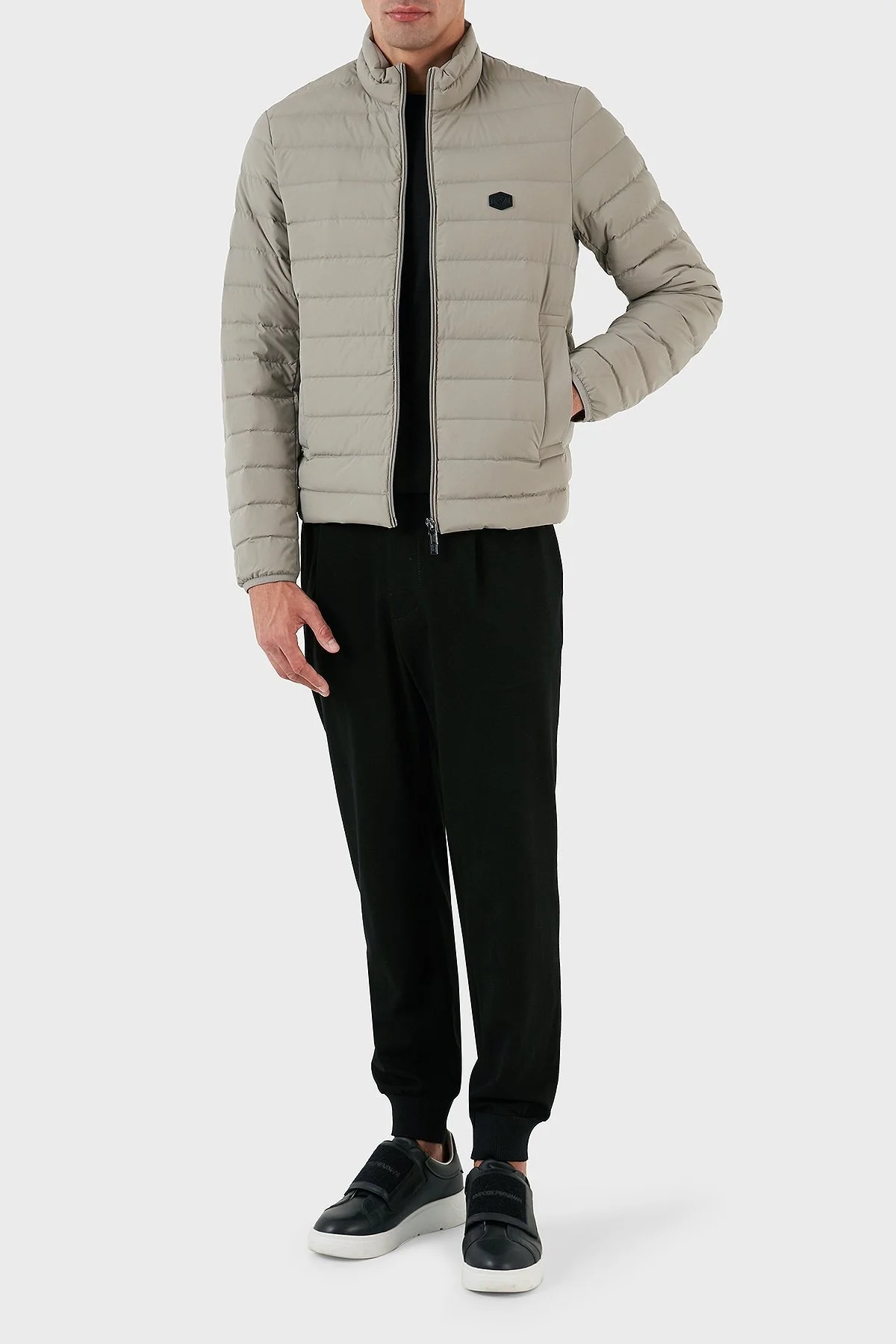 Emporio Armani Regular Fit Ördek Tüyü Dolgulu Dik Yaka Şişme Erkek Mont 8N1BQ2 1NLRZ 0643 GRİ - 4