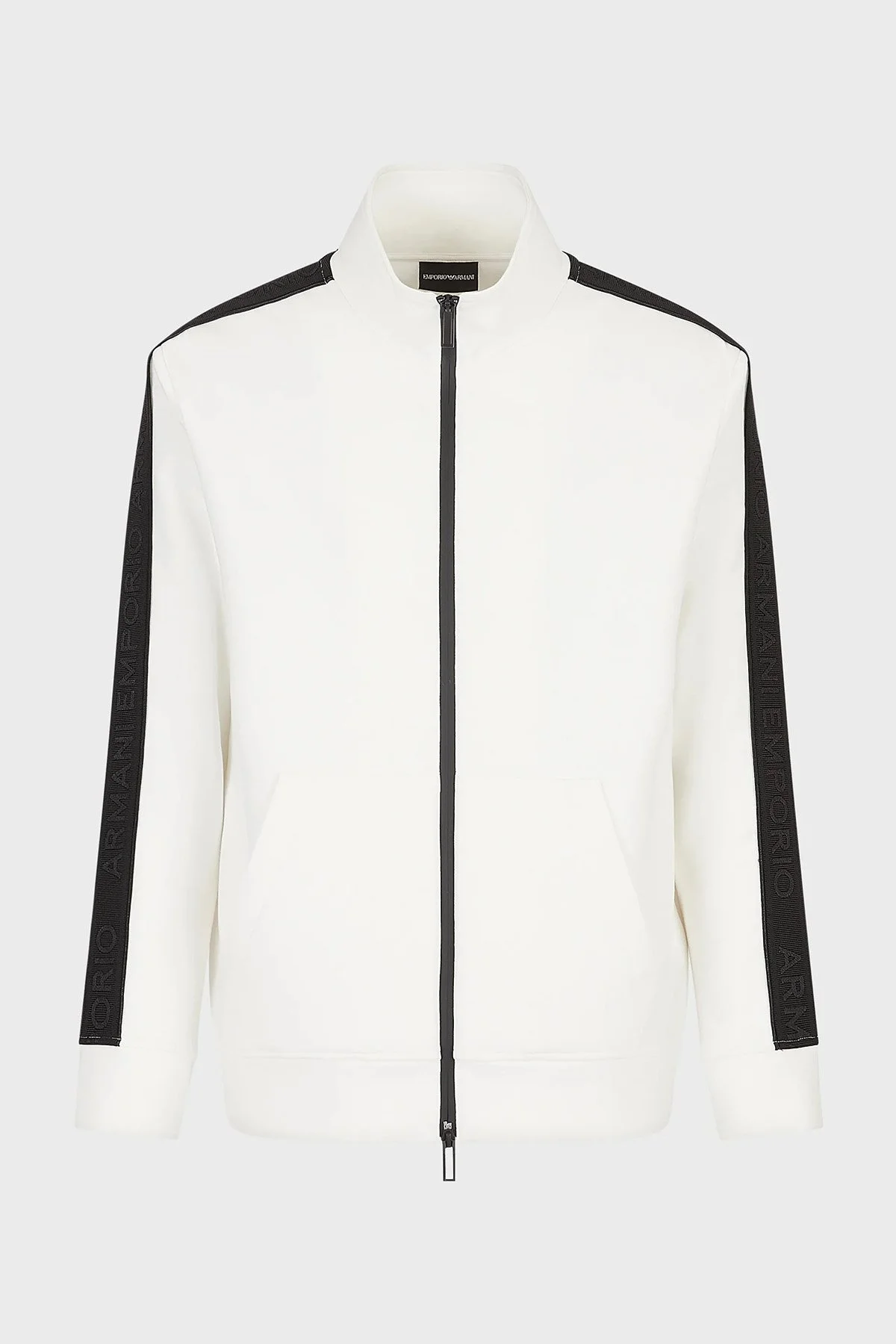 Emporio Armani Regular Fit Pamuklu Dik Yaka Fermuarlı Erkek Sweat 3R1MBA 1JHSZ 0101 BEYAZ - 3