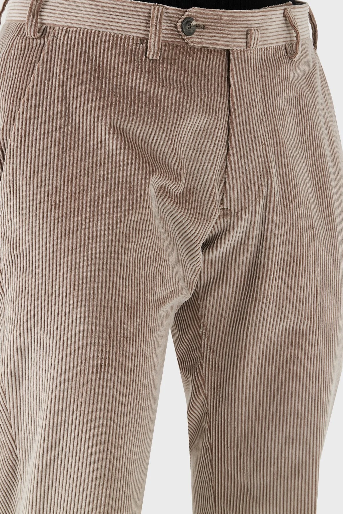 Emporio Armani Regular Fit Pamuklu Normal Bel Kadife Erkek Pantolon EM000076 TE11124 U6171 BEJ - 4