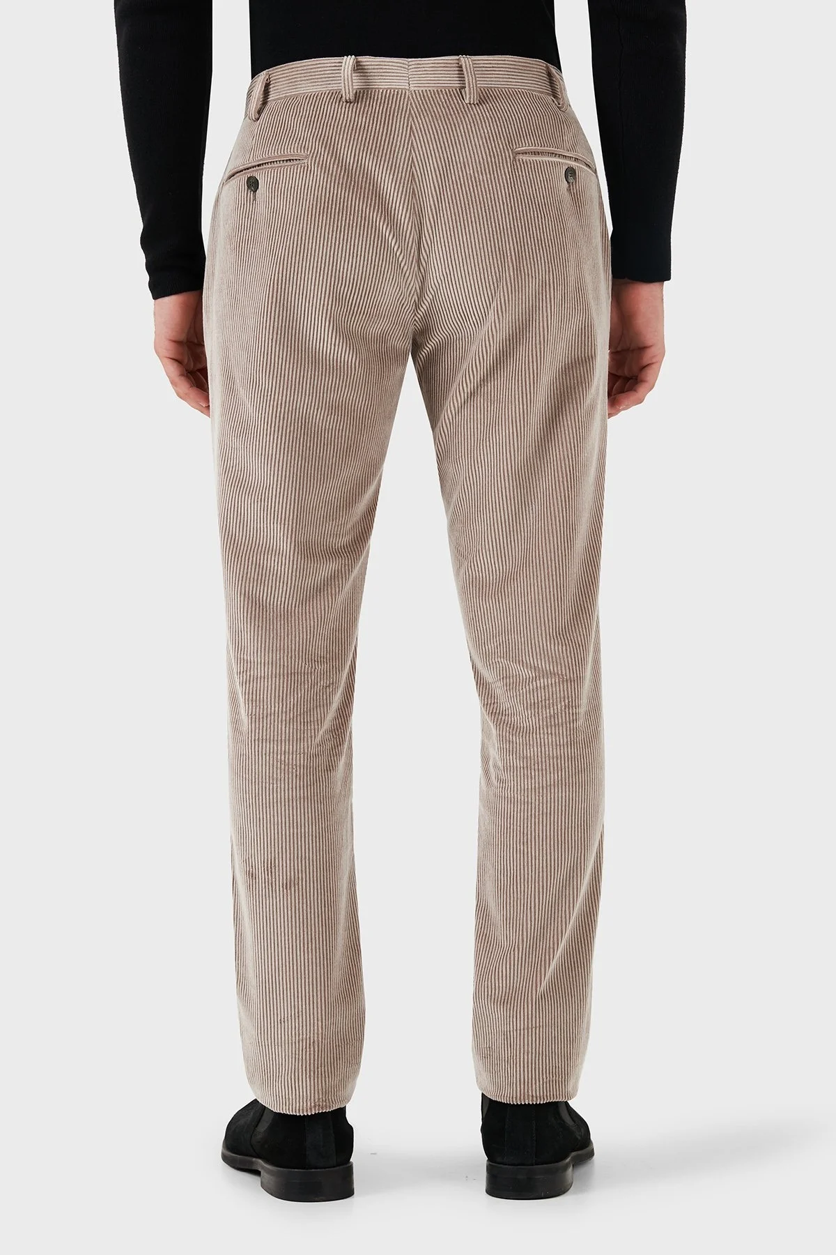 Emporio Armani Regular Fit Pamuklu Normal Bel Kadife Erkek Pantolon EM000076 TE11124 U6171 BEJ - 6