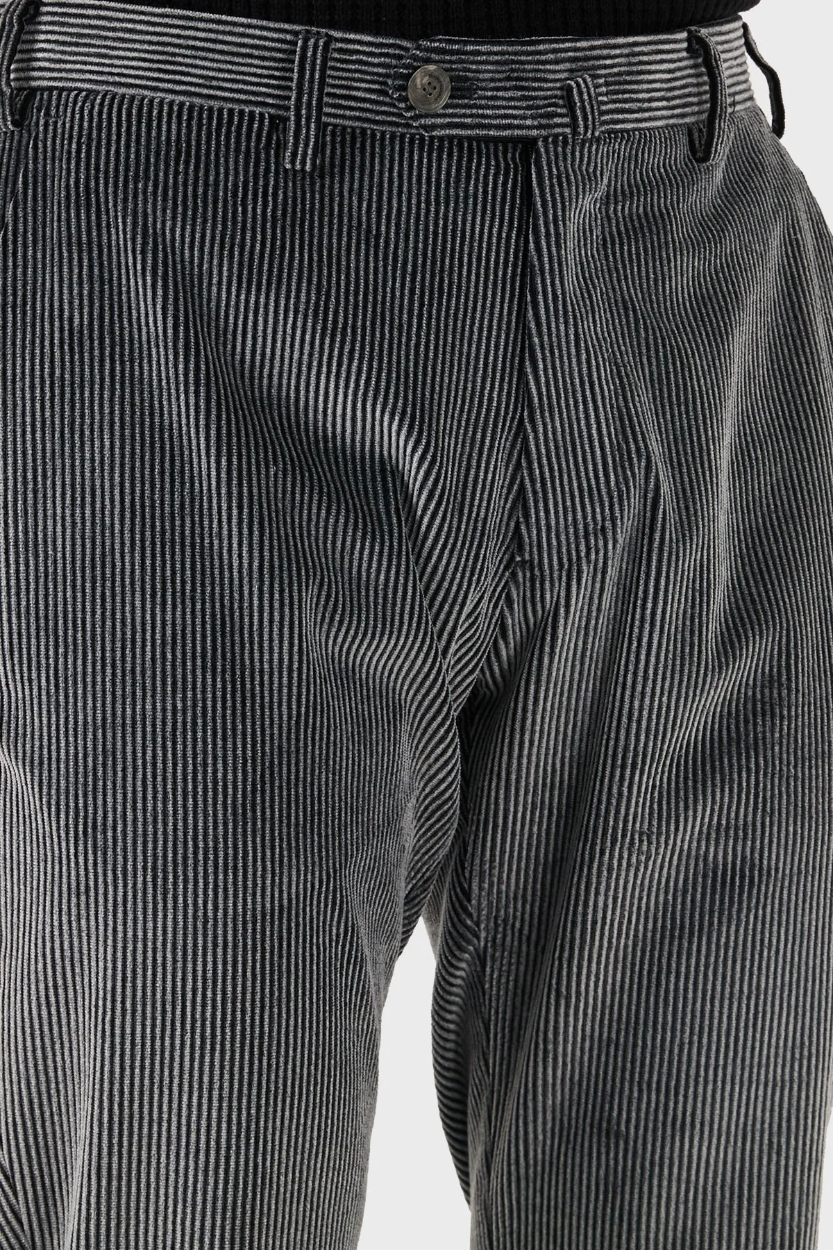 Emporio Armani Regular Fit Pamuklu Normal Bel Kadife Erkek Pantolon EM000076 TE11124 U8124 ANTRASİT - 11