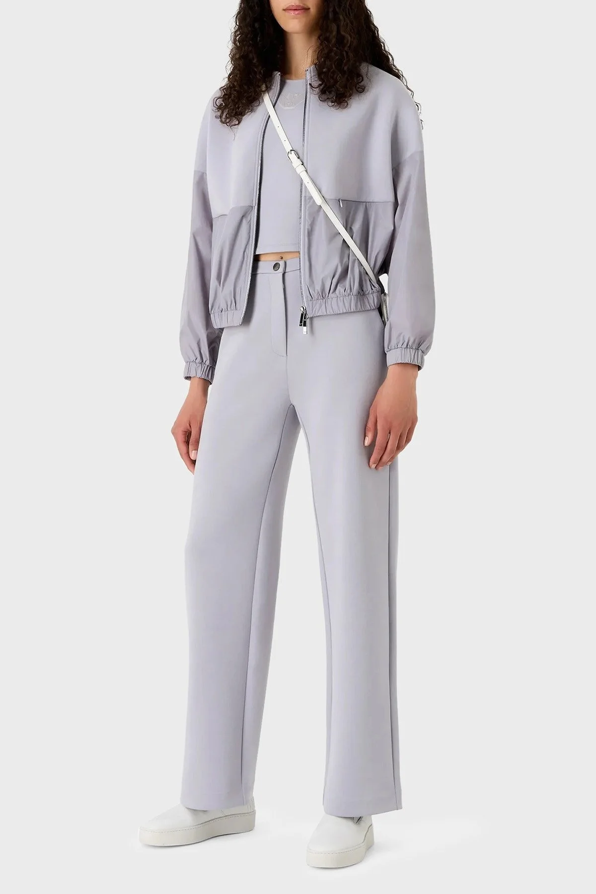 Emporio Armani Regular Fit Scuba Mevsimlik Bayan Mont 3D2B6A 2JZYZ 0802 LİLA - 4