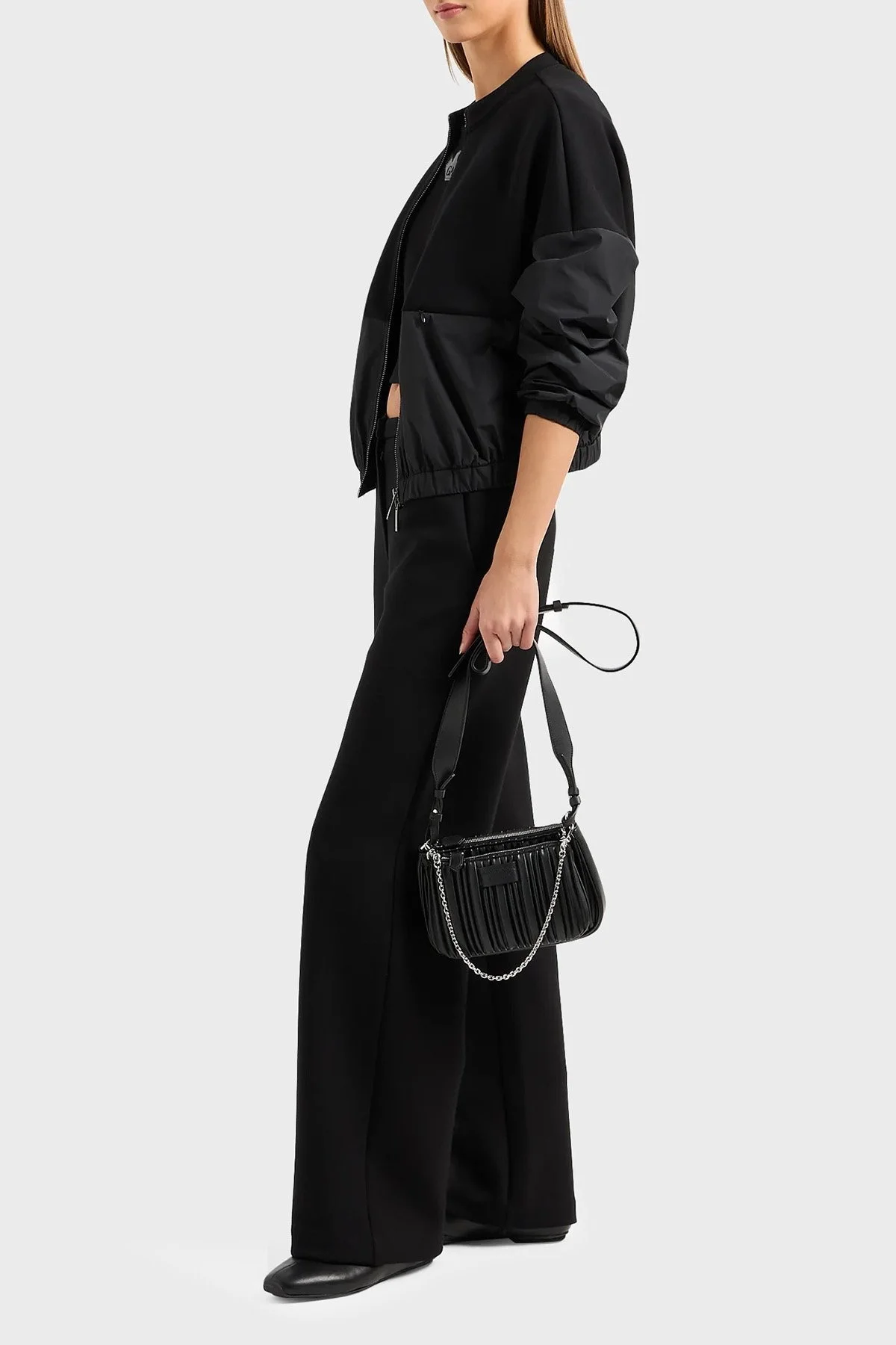 Emporio Armani Regular Fit Scuba Mevsimlik Bayan Mont 3D2B6A 2JZYZ 0999 SİYAH - 3