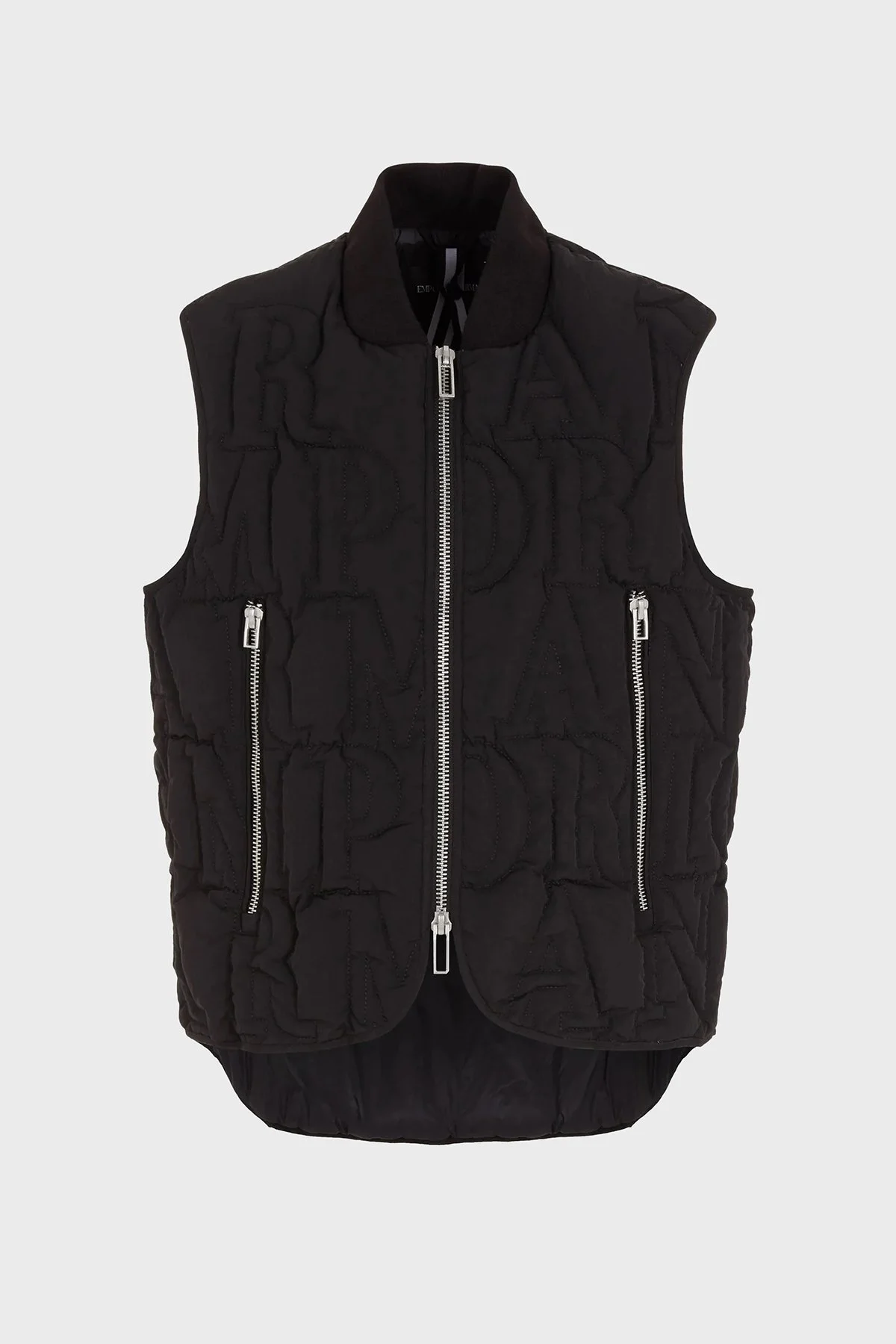 Emporio Armani Regular Fit Su Geçirmez Fermuarlı Erkek Yelek 6R1BN8 1NZKZ 0999 SİYAH - 5