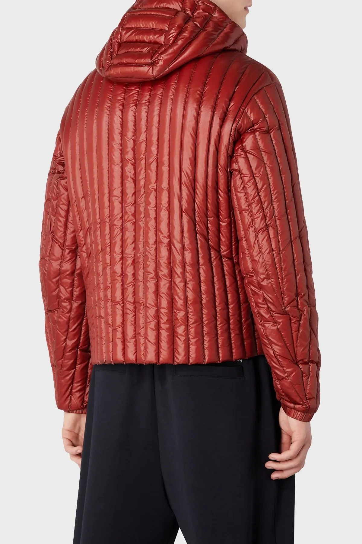 Emporio Armani Regular Fit Su Geçirmez Kapüşonlu Erkek Mont 6R1B79 1NKZZ 0454 BORDO - 2