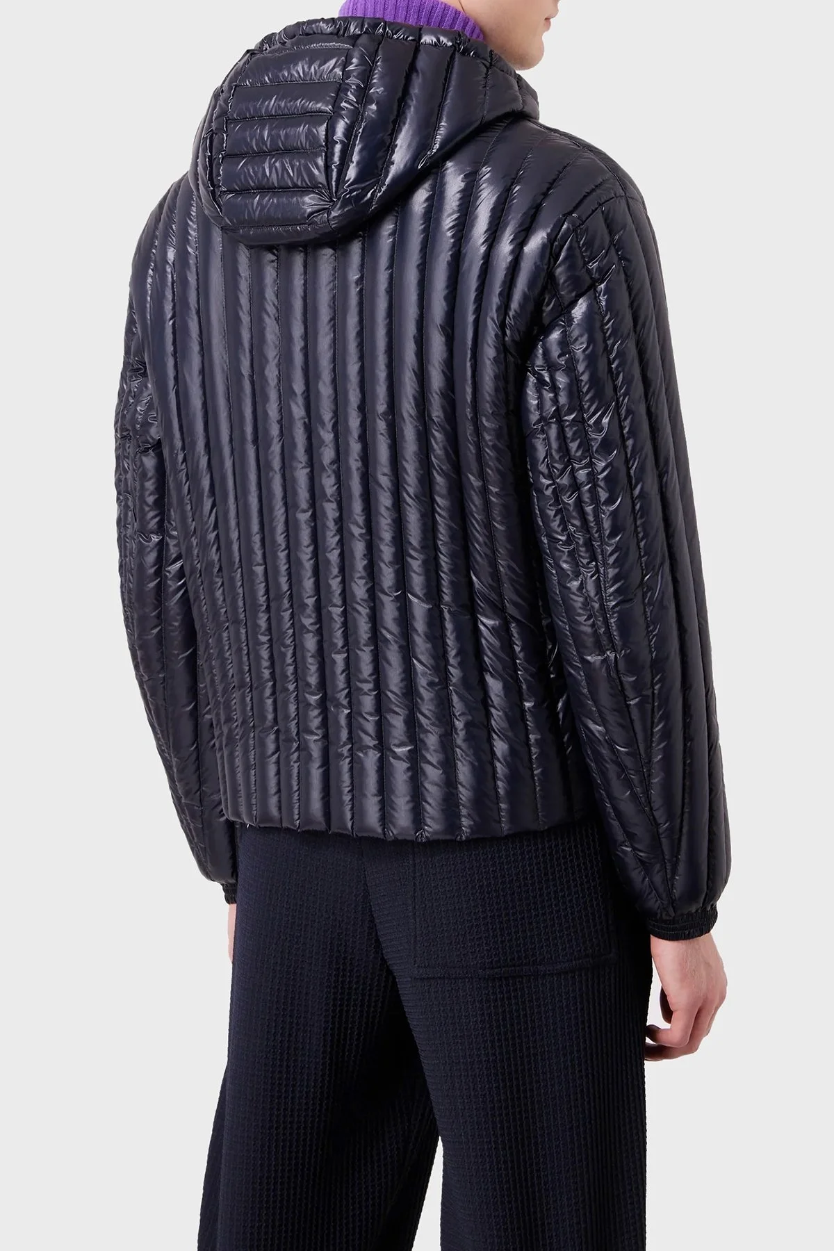 Emporio Armani Regular Fit Su Geçirmez Kapüşonlu Erkek Mont 6R1B79 1NKZZ 0920 LACİVERT - 2