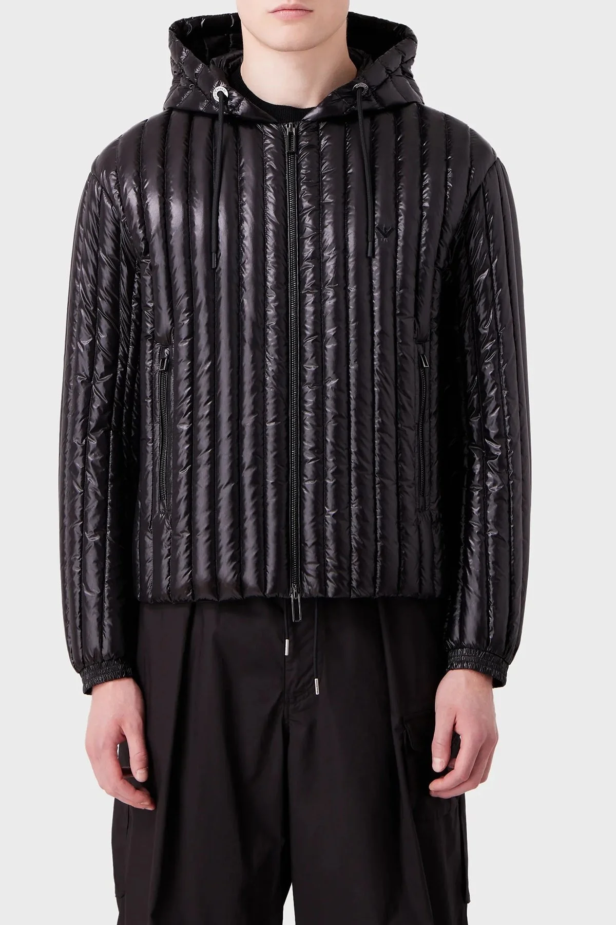 Emporio Armani Regular Fit Su Geçirmez Kapüşonlu Erkek Mont 6R1B79 1NKZZ 0999 SİYAH - 6