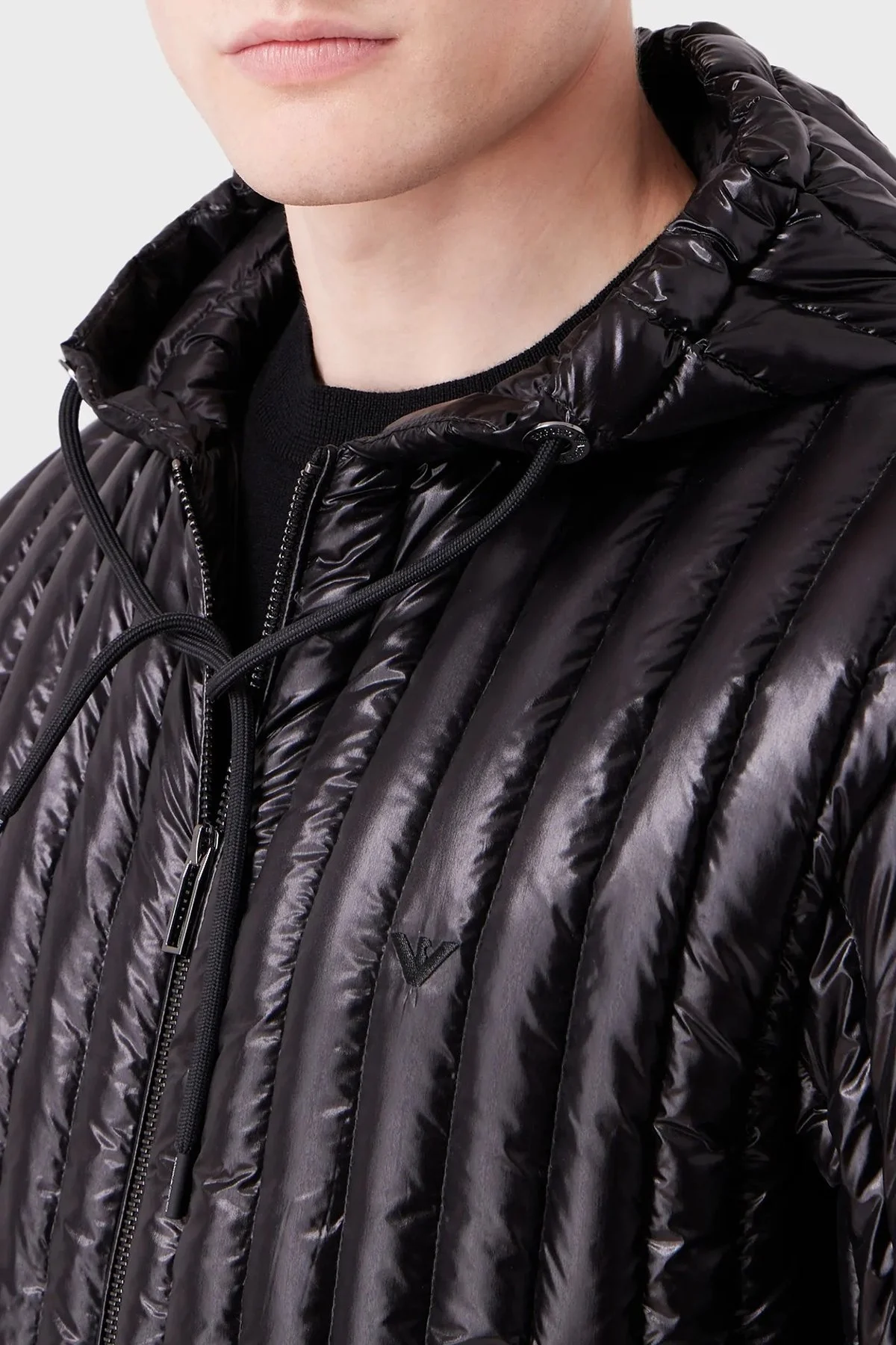 Emporio Armani Regular Fit Su Geçirmez Kapüşonlu Erkek Mont 6R1B79 1NKZZ 0999 SİYAH - 9