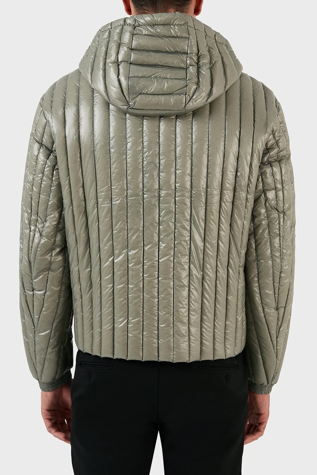 Emporio Armani Regular Fit Su Geçirmez Kapüşonlu Şişme Erkek Mont 6R1B79 1NKZZ 0606 HAKİ - 9