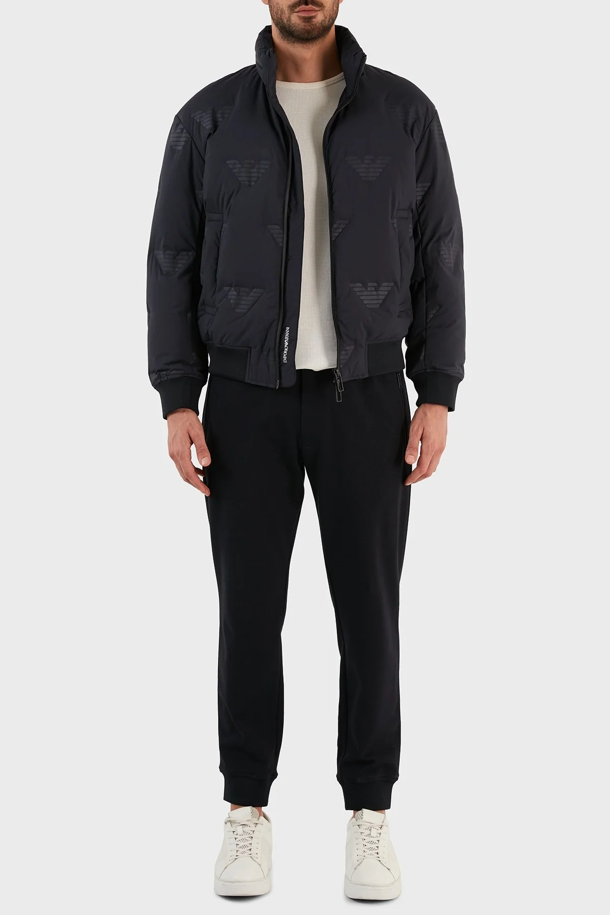 Emporio Armani Regular Fit Su ve Rüzgar Geçirmez Ördek Tüyü Dolgulu Erkek Mont 6L1BP4 1NNDZ 0920 LACİVERT - 5
