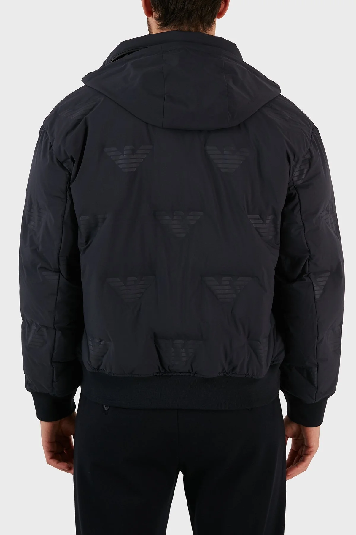 Emporio Armani Regular Fit Su ve Rüzgar Geçirmez Ördek Tüyü Dolgulu Erkek Mont 6L1BP4 1NNDZ 0920 LACİVERT - 7