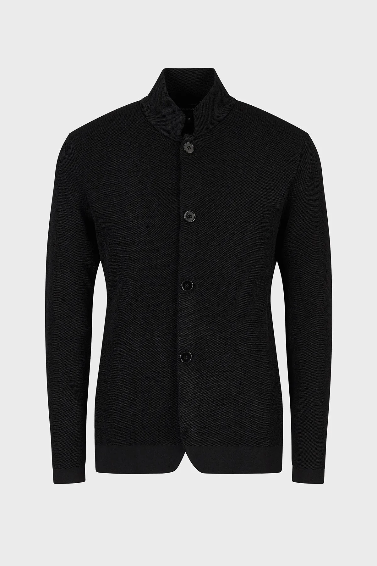 Emporio Armani Regular Fit Triko Erkek Ceket 6L1GY1 1MFDZ 0999 SİYAH - 6