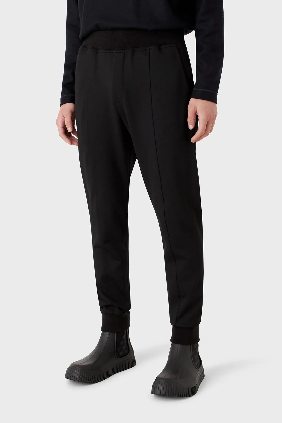 Emporio Armani Regular Fit Yün Karışımlı Cepli Jogger Erkek Pantolon 6L1PD3 1JJYZ 0999 SİYAH - 2