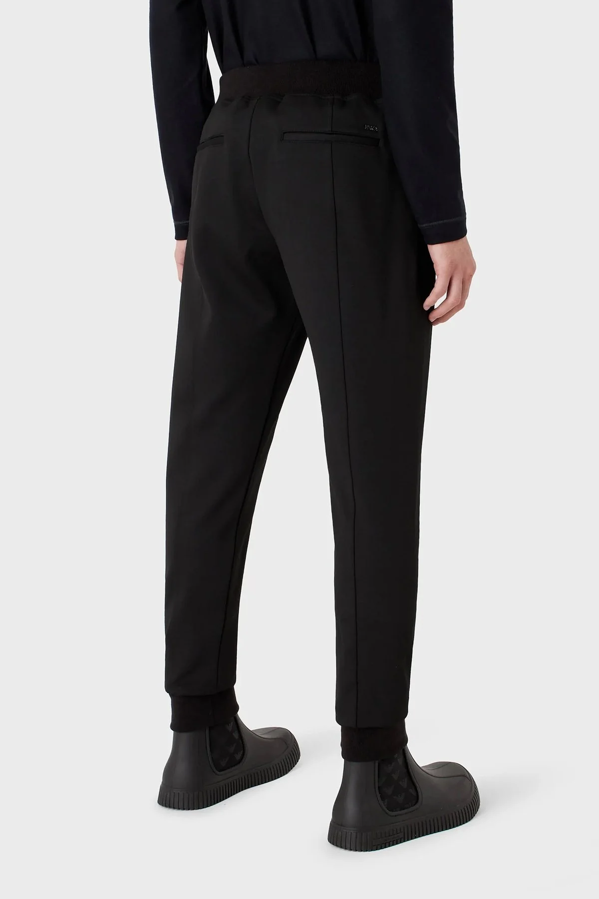 Emporio Armani Regular Fit Yün Karışımlı Cepli Jogger Erkek Pantolon 6L1PD3 1JJYZ 0999 SİYAH - 3