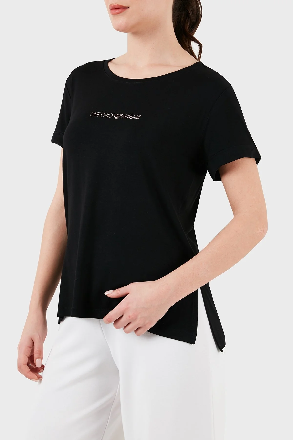 Emporio Armani Relaxed Fit Bisiklet Yaka Bayan T Shirt 262633 4R314 00020 SİYAH - 3