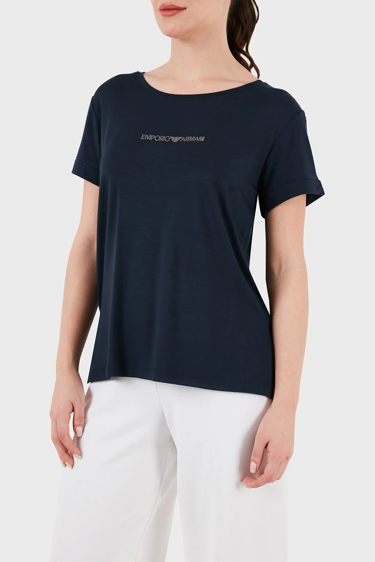 Emporio Armani Relaxed Fit Bisiklet Yaka Bayan T Shirt 262633 4R314 00135 LACİVERT - 3