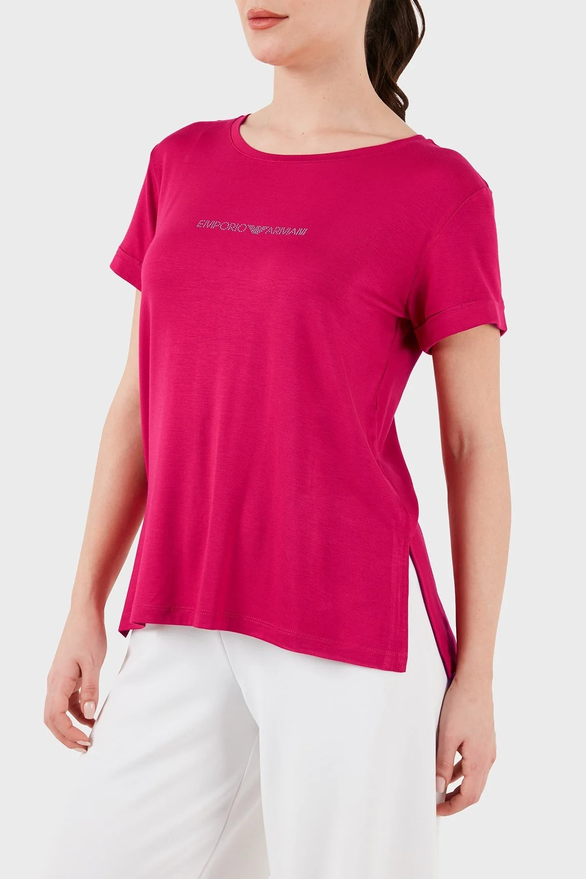 Emporio Armani Relaxed Fit Bisiklet Yaka Bayan T Shirt 262633 4R314 01975 KIRMIZI - 1