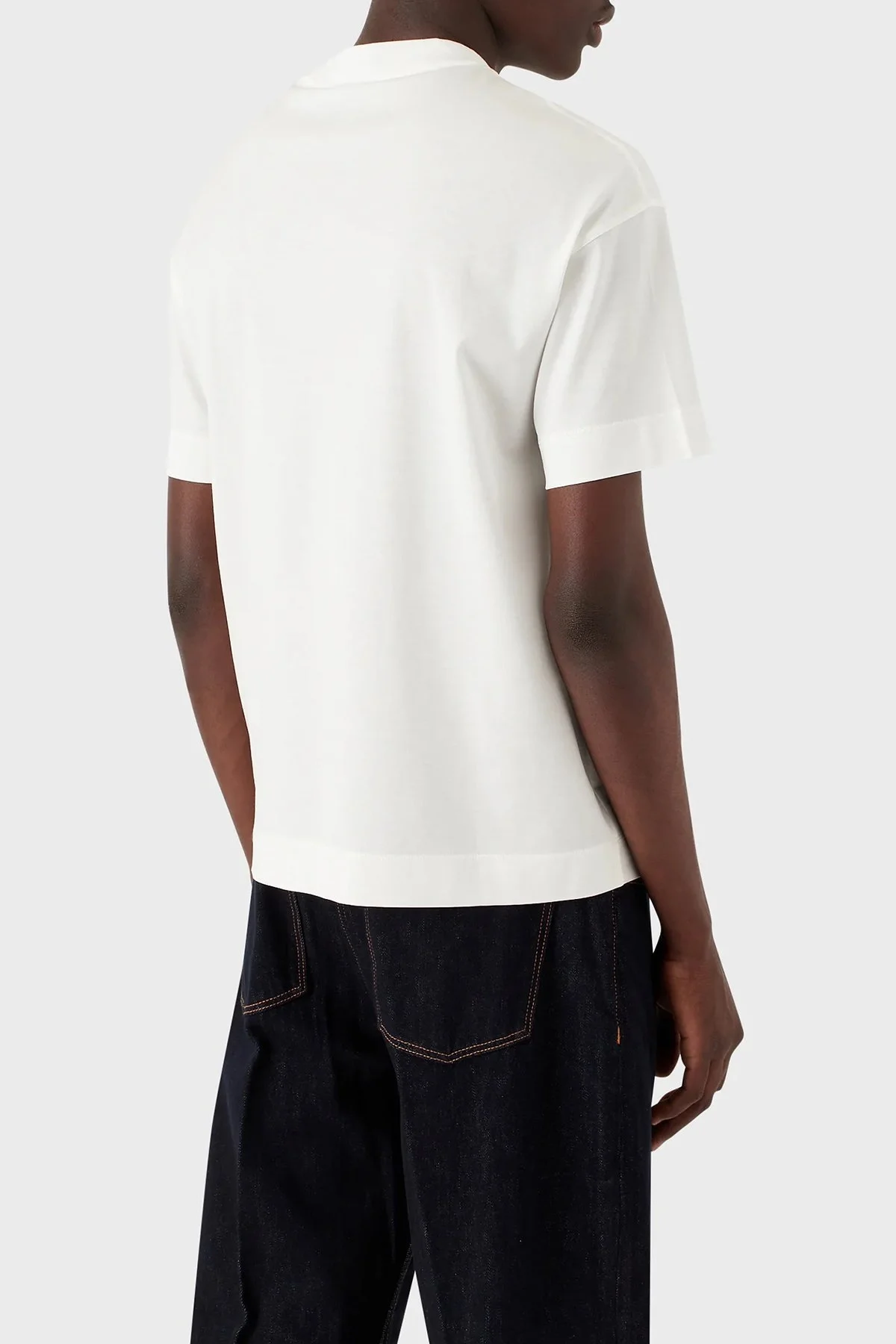 Emporio Armani Relaxed Fit Bisiklet Yaka Erkek T Shirt 3R1TBD 1JUVZ 0101 BEYAZ - 3