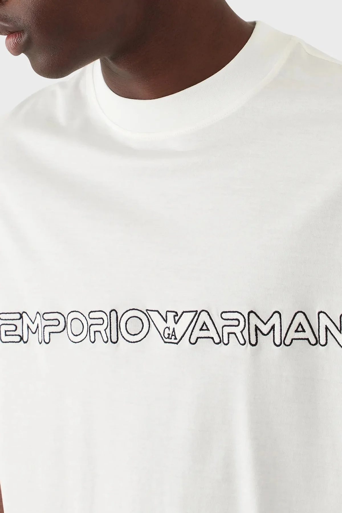 Emporio Armani Relaxed Fit Bisiklet Yaka Erkek T Shirt 3R1TBD 1JUVZ 0101 BEYAZ - 4