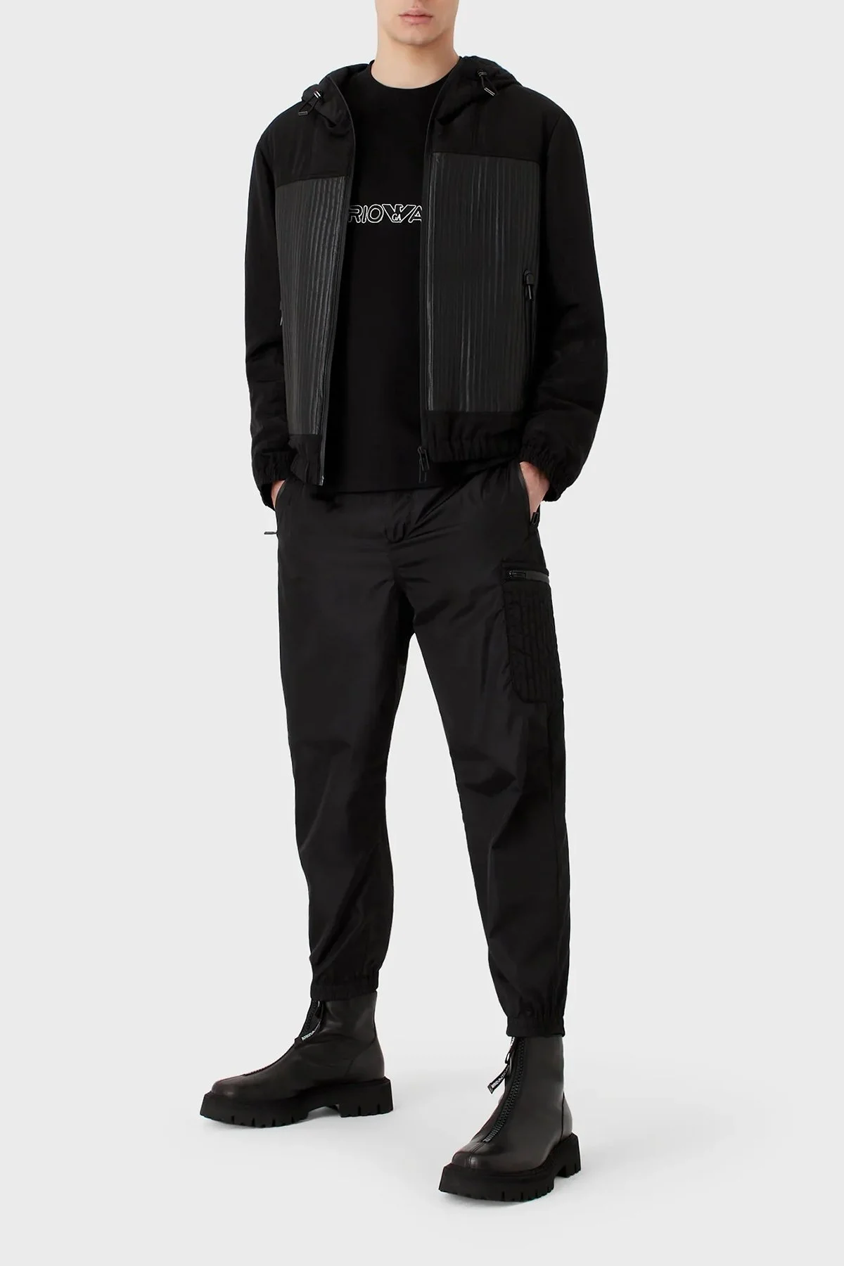 Emporio Armani Relaxed Fit Bisiklet Yaka Erkek T Shirt 3R1TBD 1JUVZ 0999 SİYAH - 3