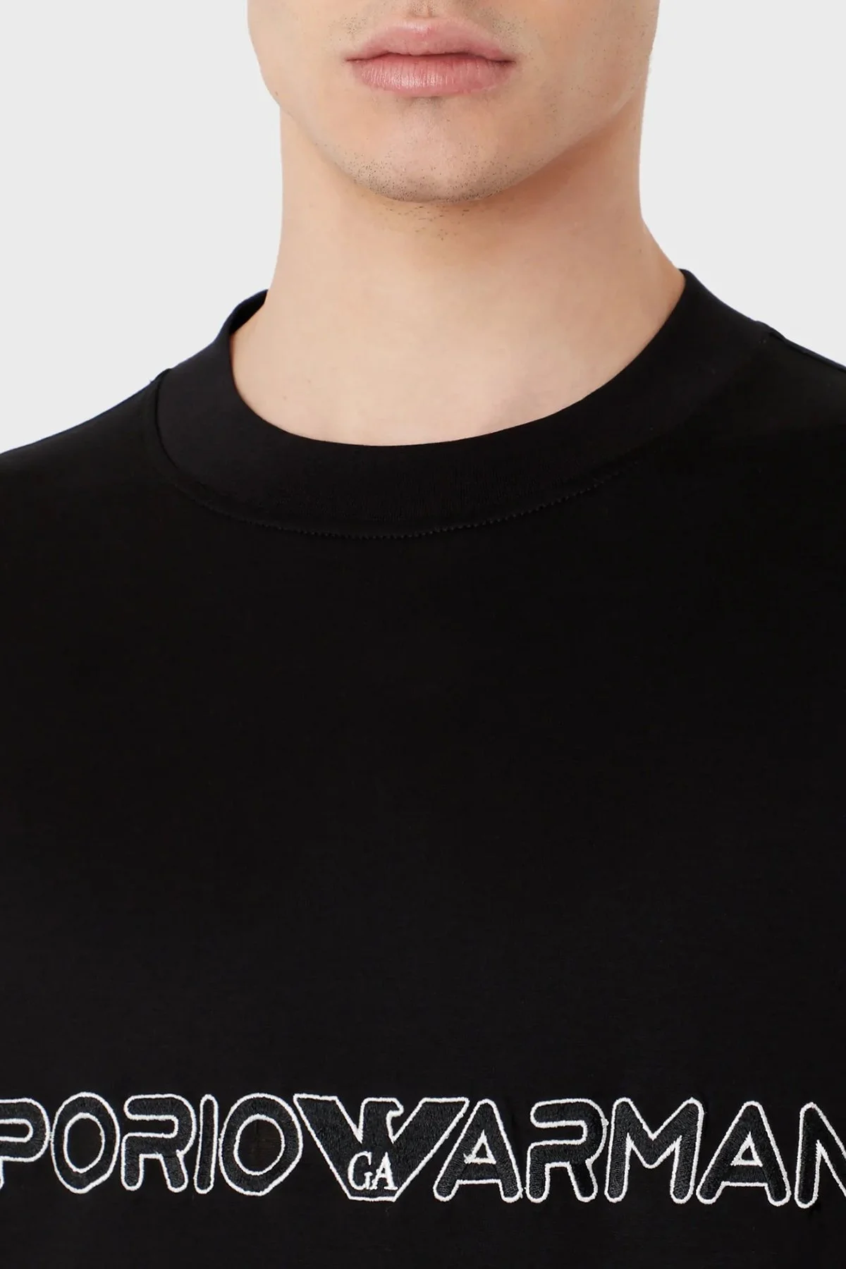 Emporio Armani Relaxed Fit Bisiklet Yaka Erkek T Shirt 3R1TBD 1JUVZ 0999 SİYAH - 4