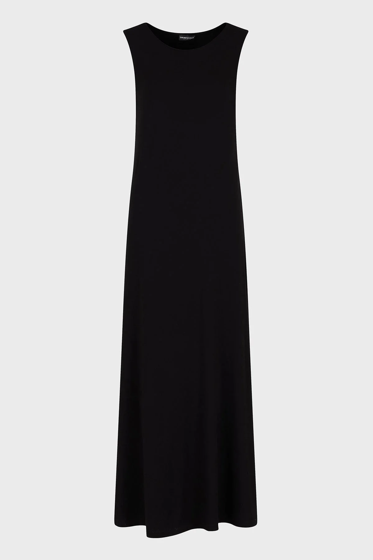 Emporio Armani Relaxed Fit Bisiklet Yaka Yırtmaçlı Midi Boy Kadın Plaj Elbisesi EW000784 AF12192 UC001 SİYAH - 4